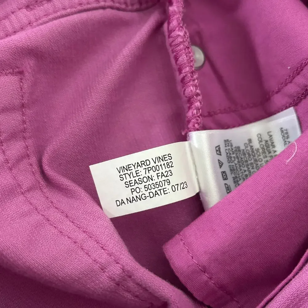Vineyard Vines Girl Kick Flare Corduroy Jeans Dahlia Pink - Girls Size: 10